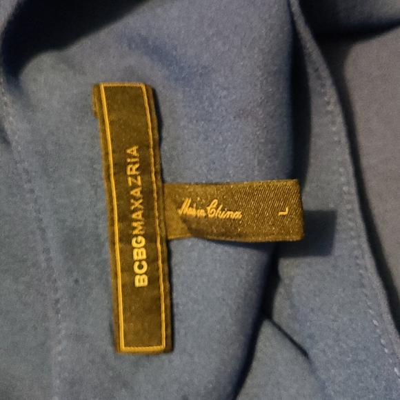 Bcbg Lexy blue strappy back dress sz large - Picture 6 of 8